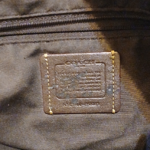 Coach Tan and Brown Signature Satchel - Picture 9 of 11